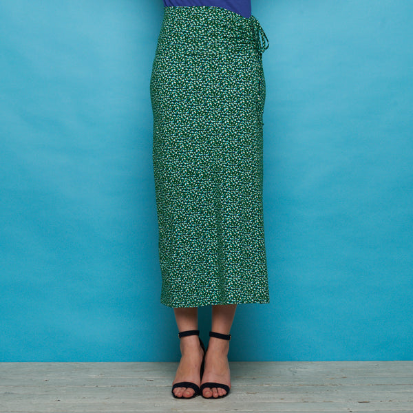 Halter Dress Green Print