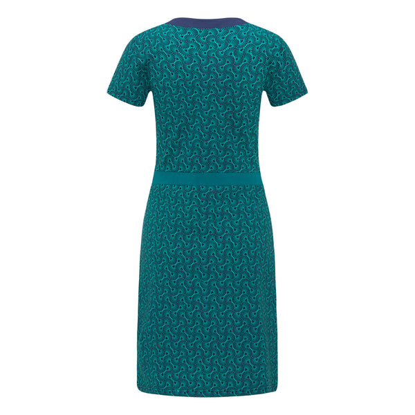 Organic Jersey Dress Red Print **Clearance Final Sale - Only One Left in XL**