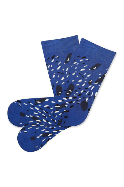 Tranquillo Fall Winter Socks Dots Electric Blue