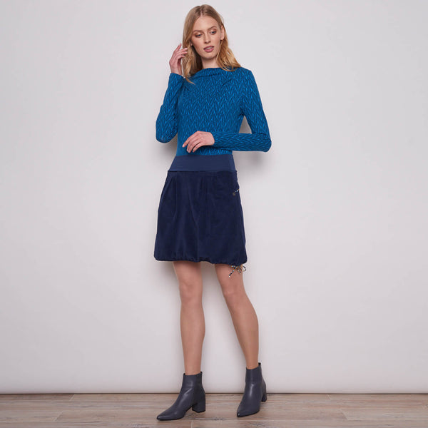 Cord Skirt Hanny Navy  **Only One Left - Size XL**