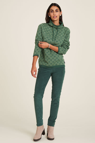 Sweater Mira Green Leaves