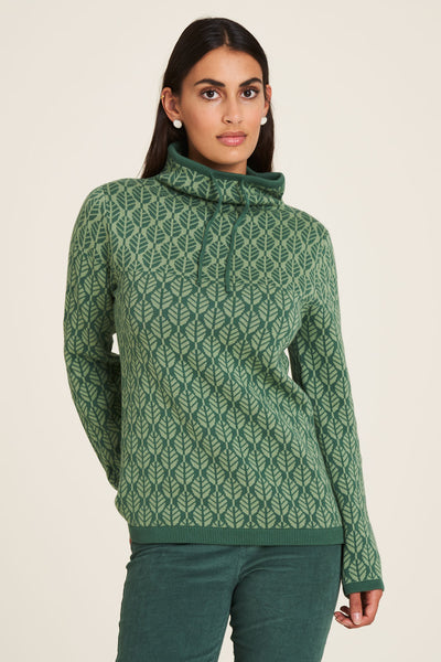 Sweater Mira Green Leaves