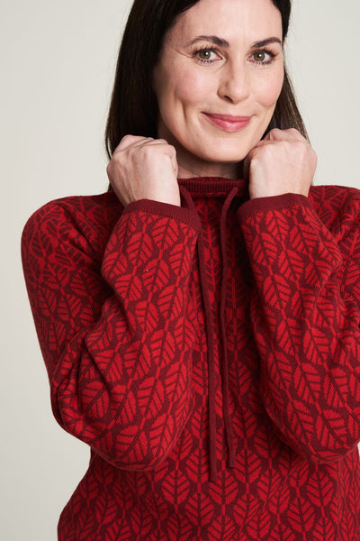 Sweater Mira Red Leaves