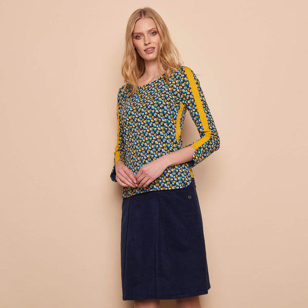 Long Sleeve Top Retro Navy  **Clearance Final Sale - Available in L & XL**