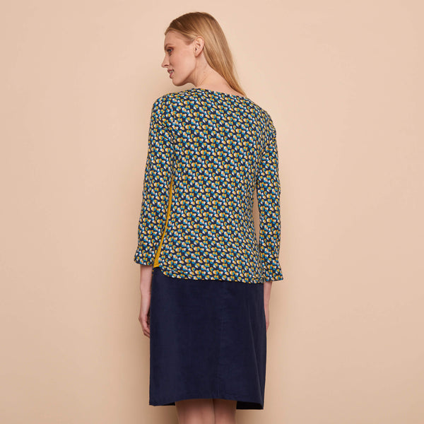 Long Sleeve Top Retro Navy  **Clearance Final Sale - Available in L & XL**