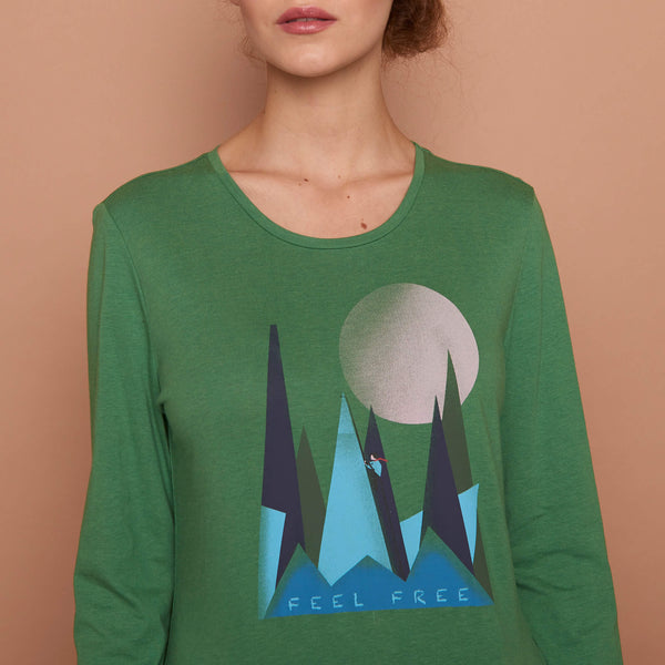 Graphic Tee Mountain Green