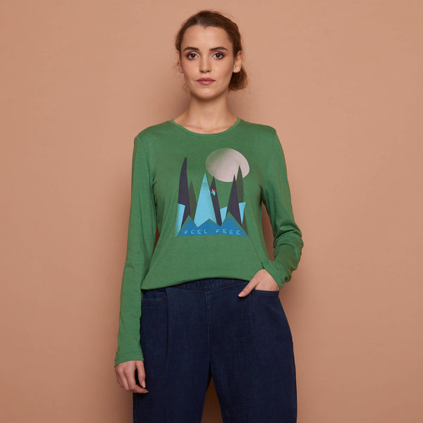 Graphic Tee Mountain Green