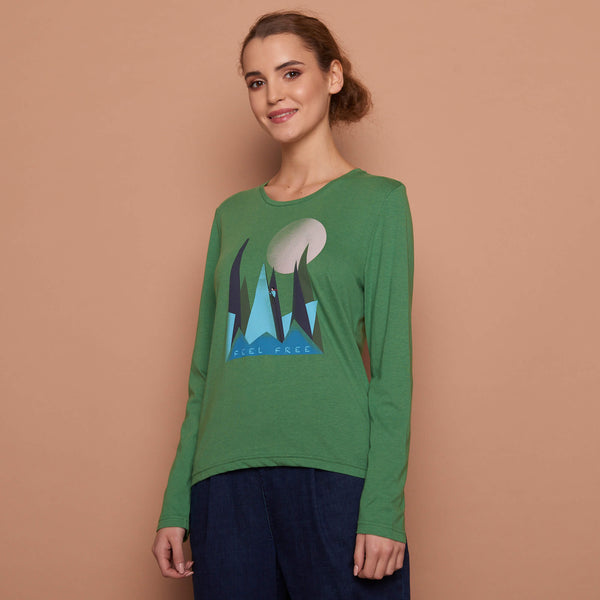 Graphic Tee Mountain Green