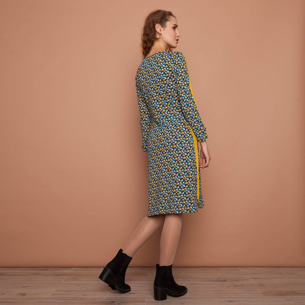 Jersery Dress Levia Retro Navy  **Clearance Final Sale- Available in XS & S**