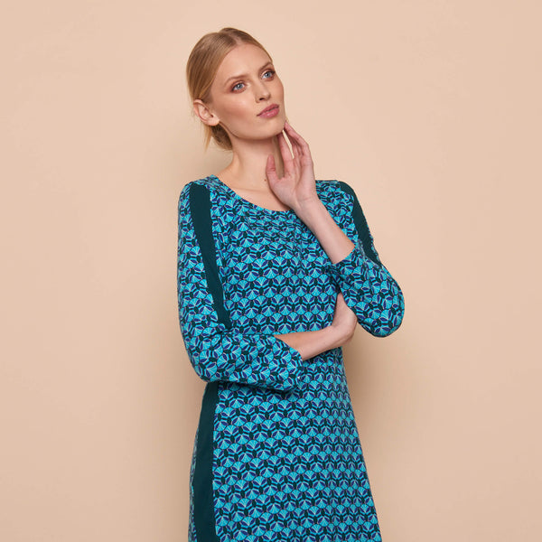 Jersery Dress Levia Retro Navy  **Clearance Final Sale- Available in XS & S**