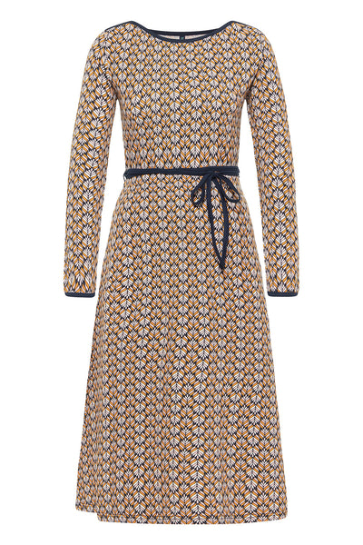 Tie Waist Jersey Dress Lotus Navy - *Available in XS & L*