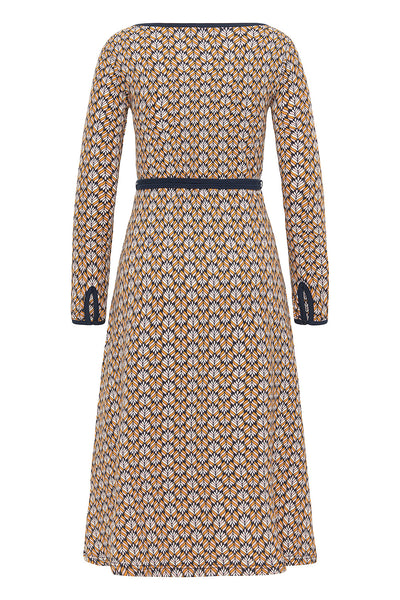 Tie Waist Jersey Dress Lotus Navy - *Available in XS & L*