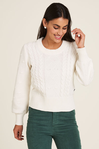 Cableknit Sweater Off White