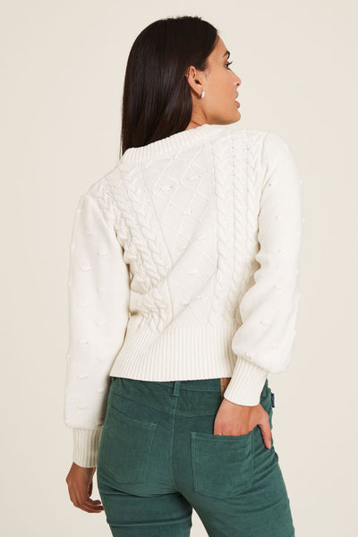 Cableknit Sweater Off White