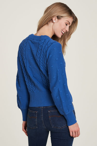 Cableknit Sweater Sapphire Blue