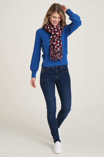 Cableknit Sweater Sapphire Blue