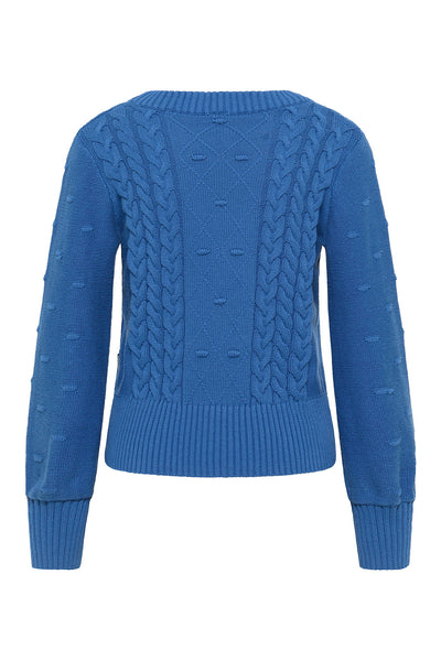 Cableknit Sweater Sapphire Blue