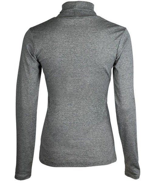 Melange Cotton Turtleneck Grey