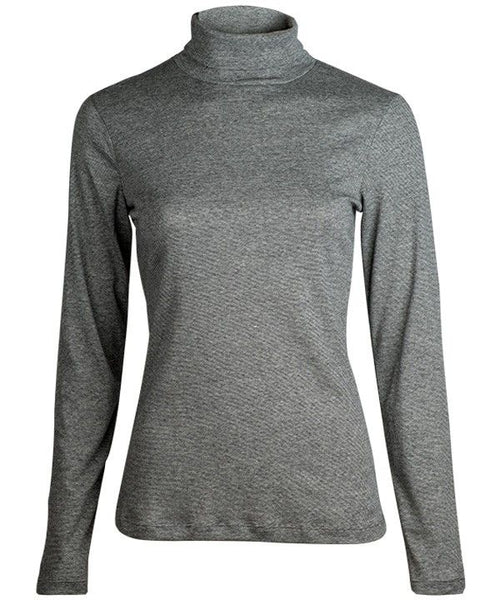 Melange Cotton Turtleneck Grey