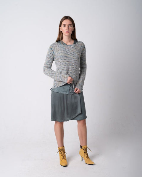Reversible Alpaca Sweater Opal