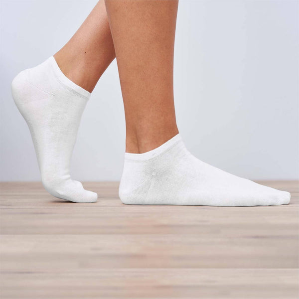 Living Crafts Ankle Socks 2-Pack Solid White