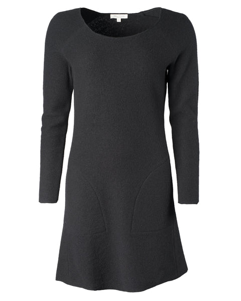 Wool Pocket Dress Black