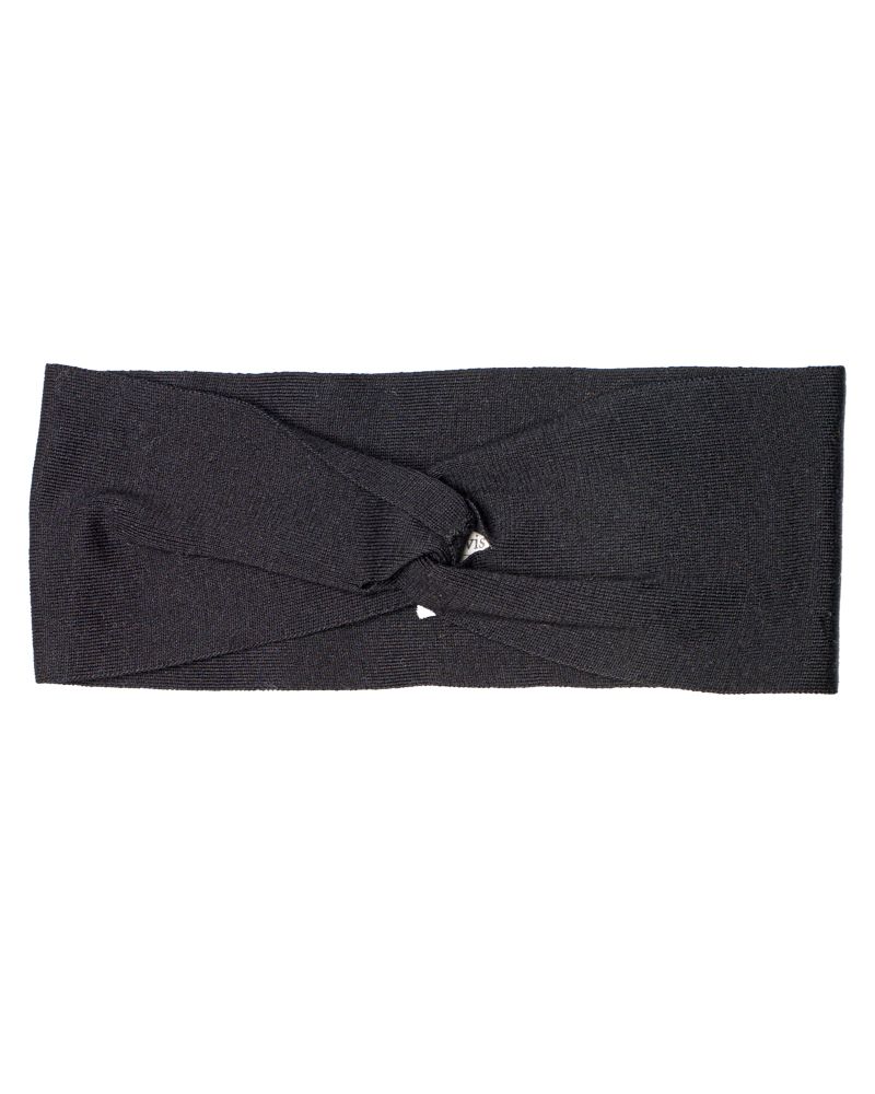 Cotton Knit Winter Headband Black