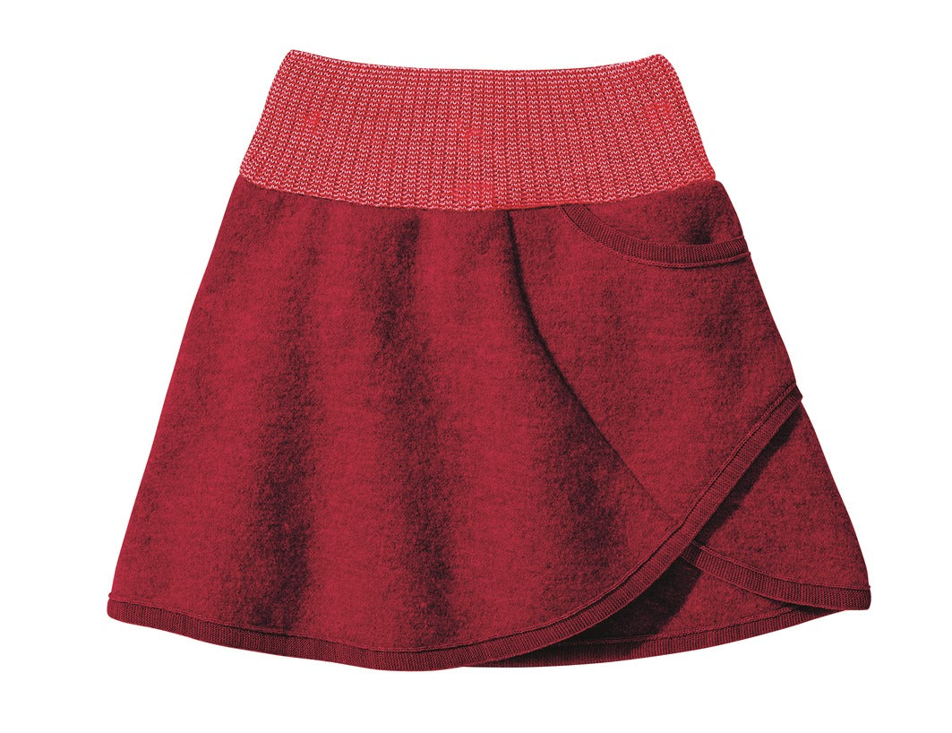 Boiled Wool Skirt Bordeaux