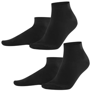 LC Men's Ankle Socks 2-Pack Solid Black
