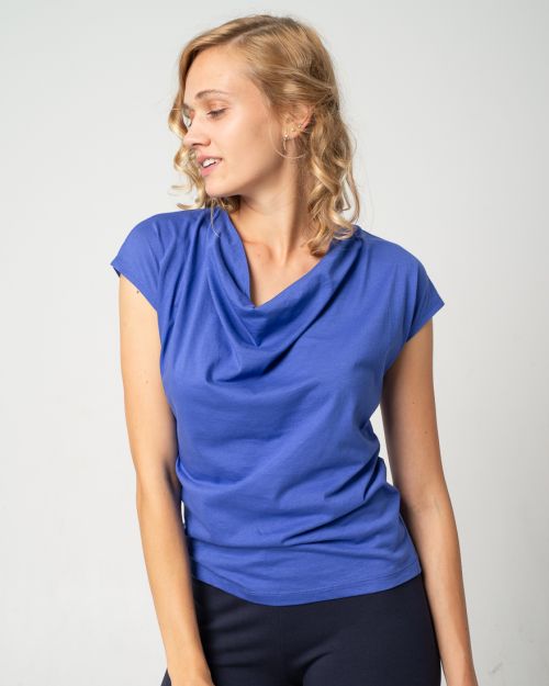 Short Sleeve Cascade Shirt Royal Blue