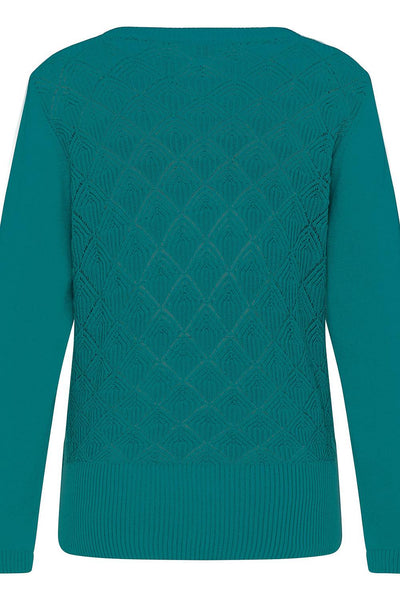 Lace Knit Sweater Teal  *Only 1 Left*
