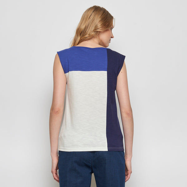 Colorblock Top Navy/Red  **Clearance Final Sale**