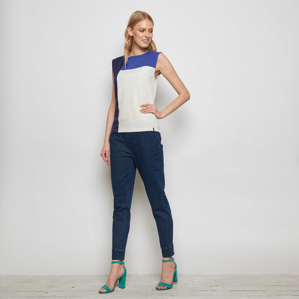 Colorblock Top Navy/Red  **Clearance Final Sale**