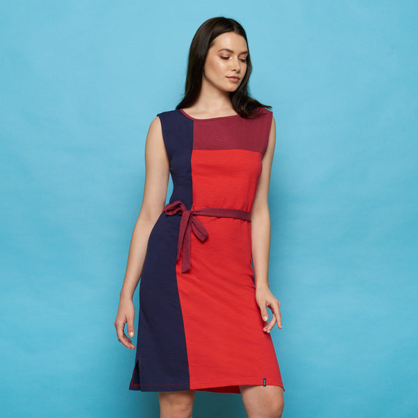 Colorblock Slub Jersey Dress **Clearance Final Sale- Available in XS & XL**