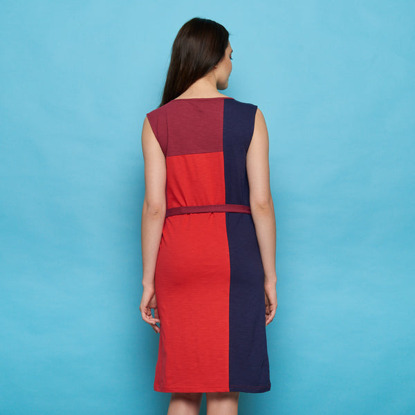 Colorblock Slub Jersey Dress **Clearance Final Sale- Available in XS & XL**
