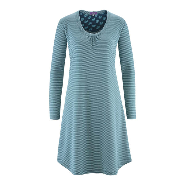 LC Stripe Organic Cotton Nightgown Blue
