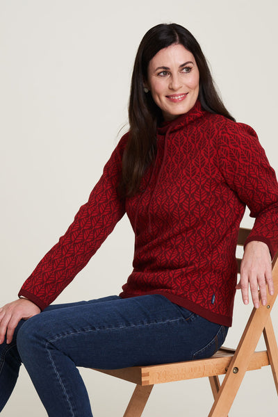 Sweater Mira Red Leaves
