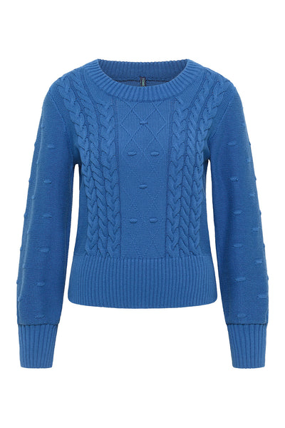 Cableknit Sweater Sapphire Blue