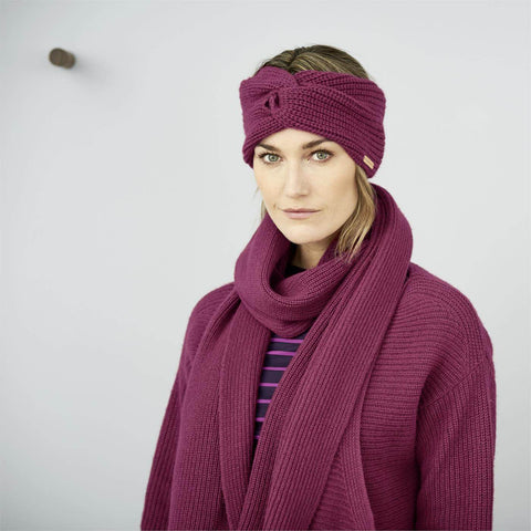 LC Organic Cotton and Wool Scarf Winter Pink