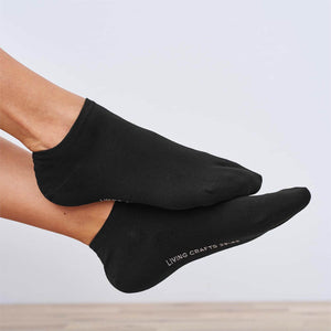 Living Crafts Ankle Socks 2-Pack Solid Black