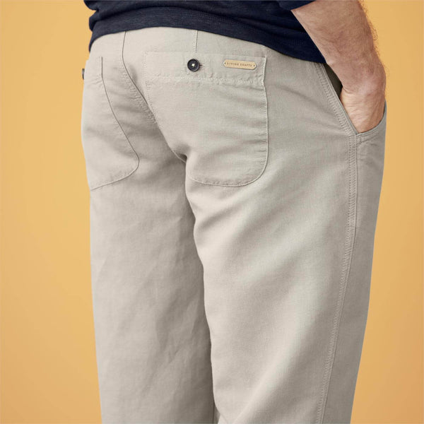 Men's Organic Linen/Cotton Pants Light Khaki
