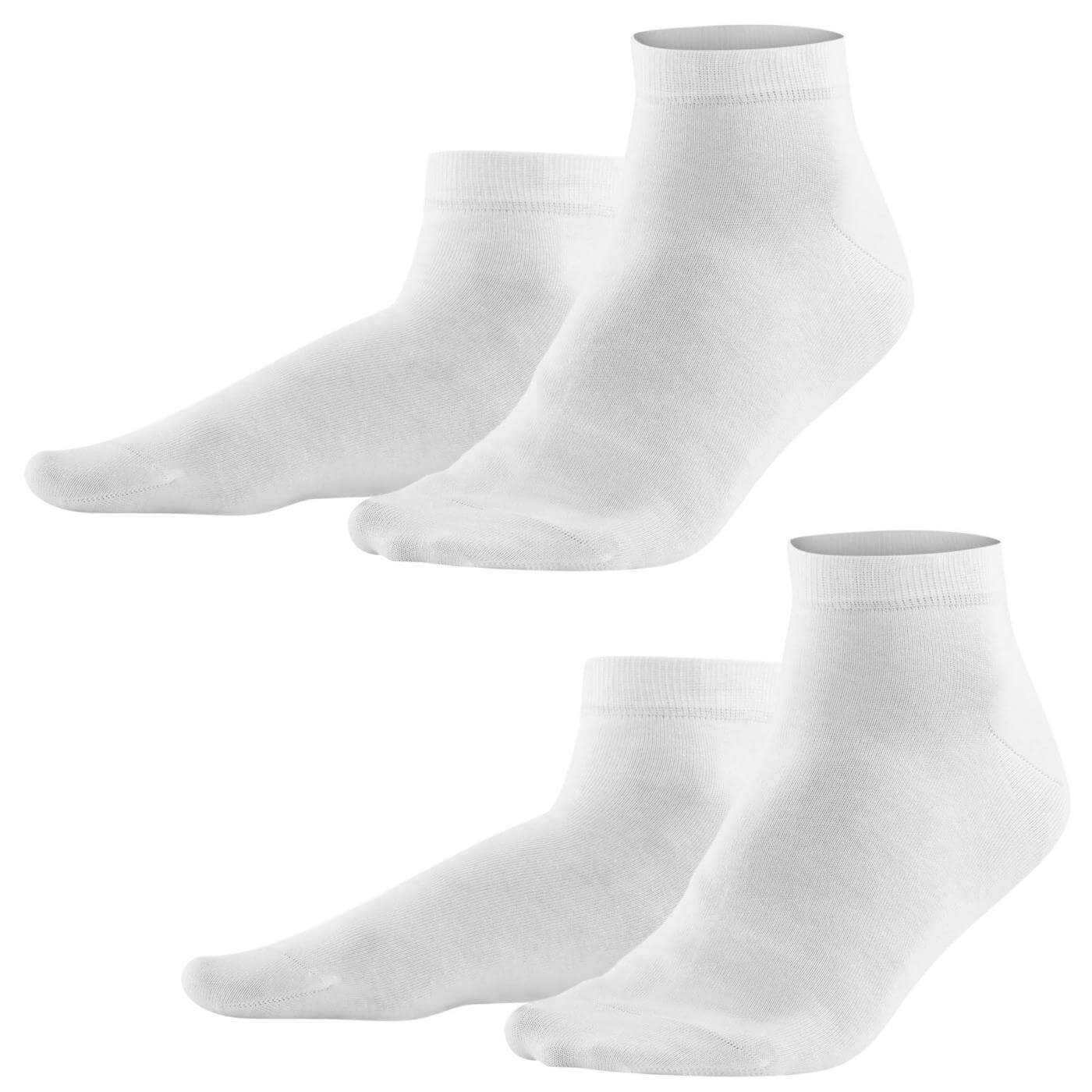 LC Men's Ankle Socks 2-Pack Solid White