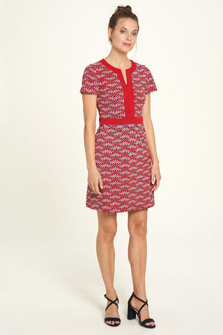 Organic Jersey Dress Red Print **Only One Left**